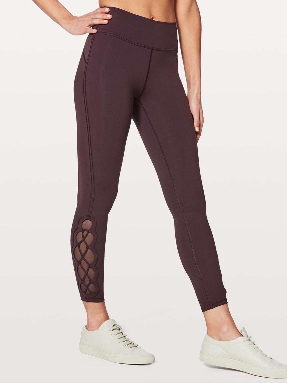 Lululemon Tied To It 25” Leggings Black Cherry